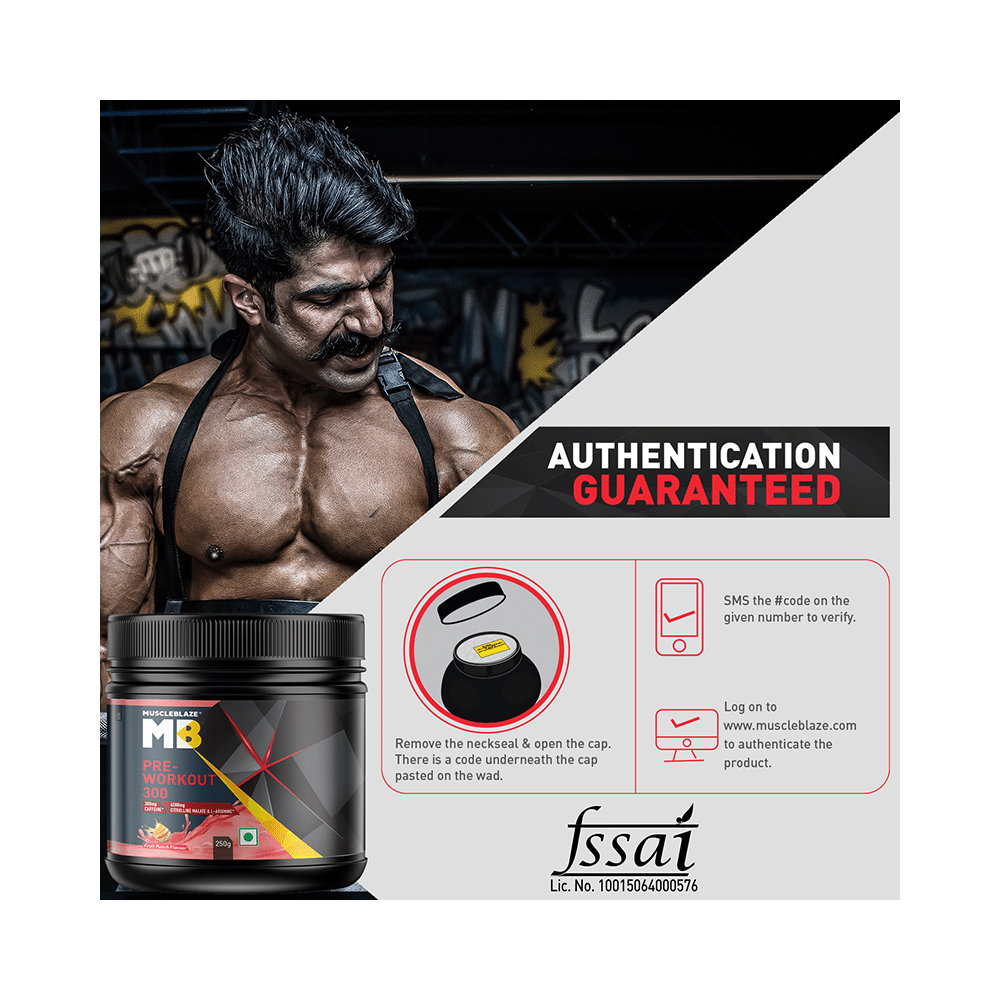 MuscleBlaze MB Pre-Workout 300 | With Citrulline & Arginine | For Energy & Recovery | Fruit Punch Powder - Image 6