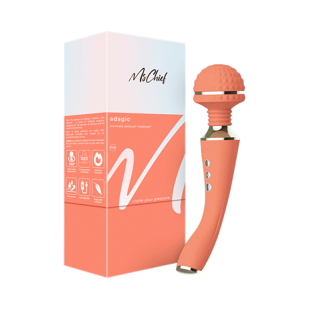 MsChief Adagio Intimate Sensual Massager Peach - Image 1