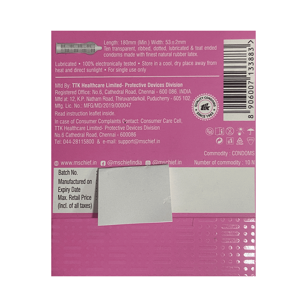 MsChief Condom Dotted & Ribbed - Image 2