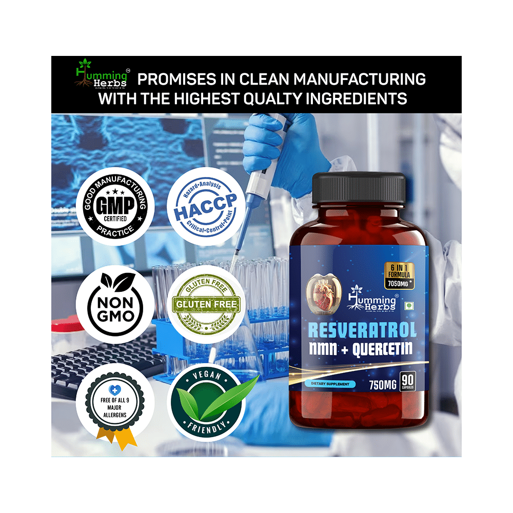 Humming Herbs Resveratrol Nmn + Quercetin Capsule (90 Each) - Image 6