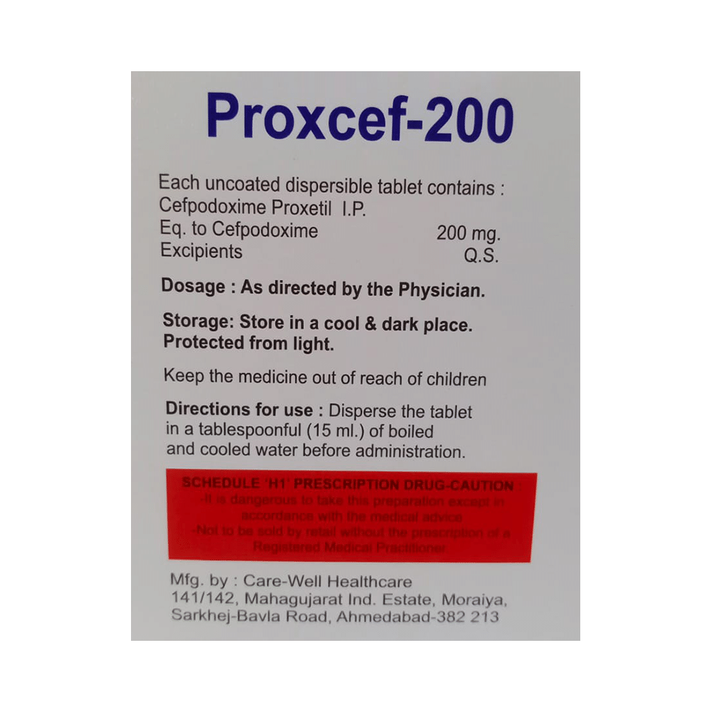 Proxcef 200 Tablet DT - Image 2