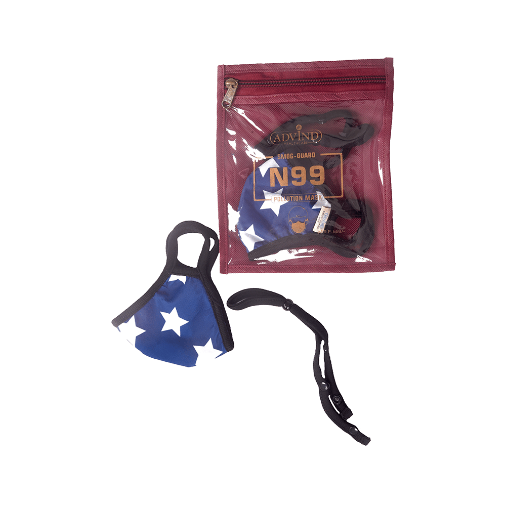 Advind Healthcare Smog-Guard N99 Pollution Mask for Kids Small Star Design without Valve - Image 2