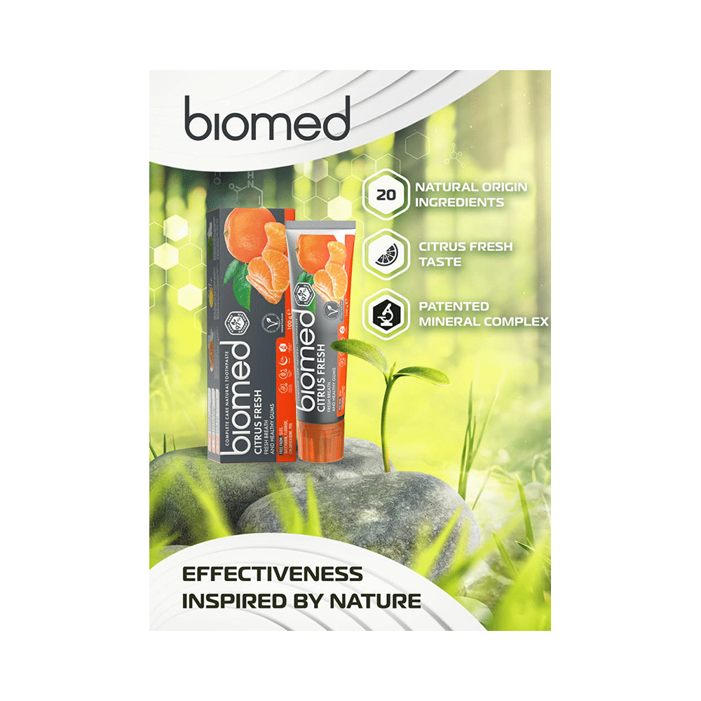 Biomed Complete Care Natural Toothpaste (100gm Each) Citrus Fresh Buy 2 Get 1 Biomed Citrus Fresh Mouthwash Free - Image 4