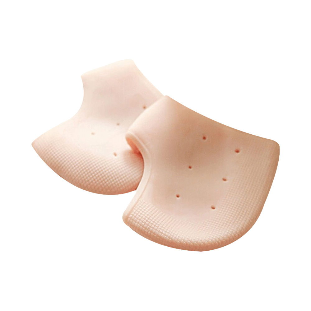 Agarwals Soft & Comfy Silicone Gel Heel Pad Foot Protector Socks for Pain Relief (1 Pair) - Image 1