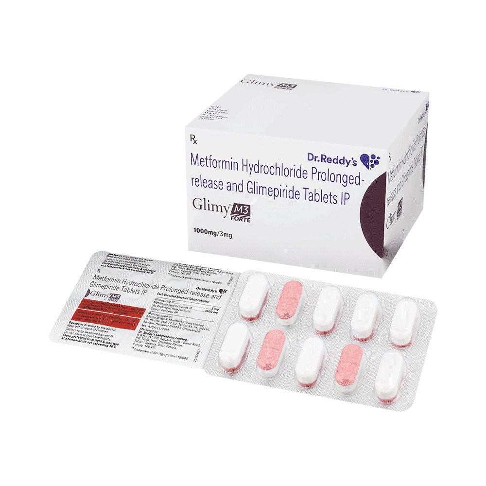 Glimy M Forte 3mg/1000mg Tablet - Image 4