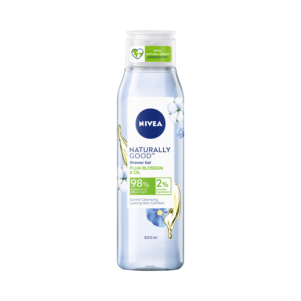 Nivea Naturally Good Shower Gel Plum Blossom & Oil - Image 1