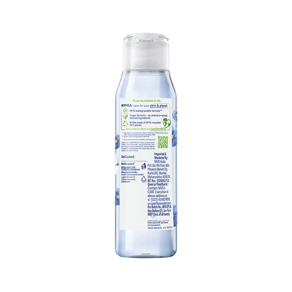 Nivea Naturally Good Shower Gel Plum Blossom & Oil - Image 2