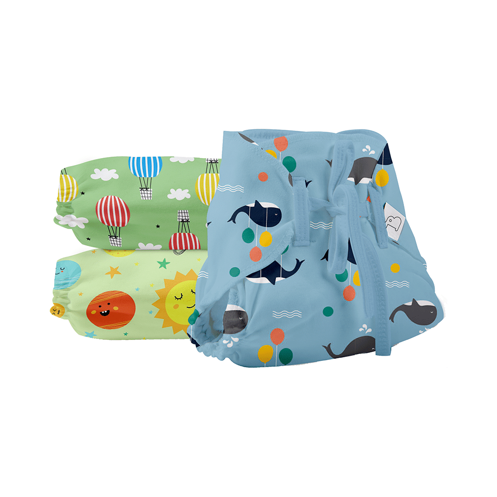 Superbottoms Organic Cotton Padded Dry Feel Langot/Nappy Size 1 Day Dreamer