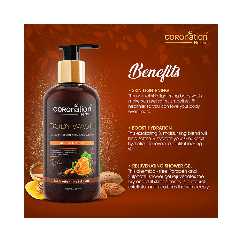 Coronation Herbal Almond & Honey Body Wash (300ml Each) - Image 3