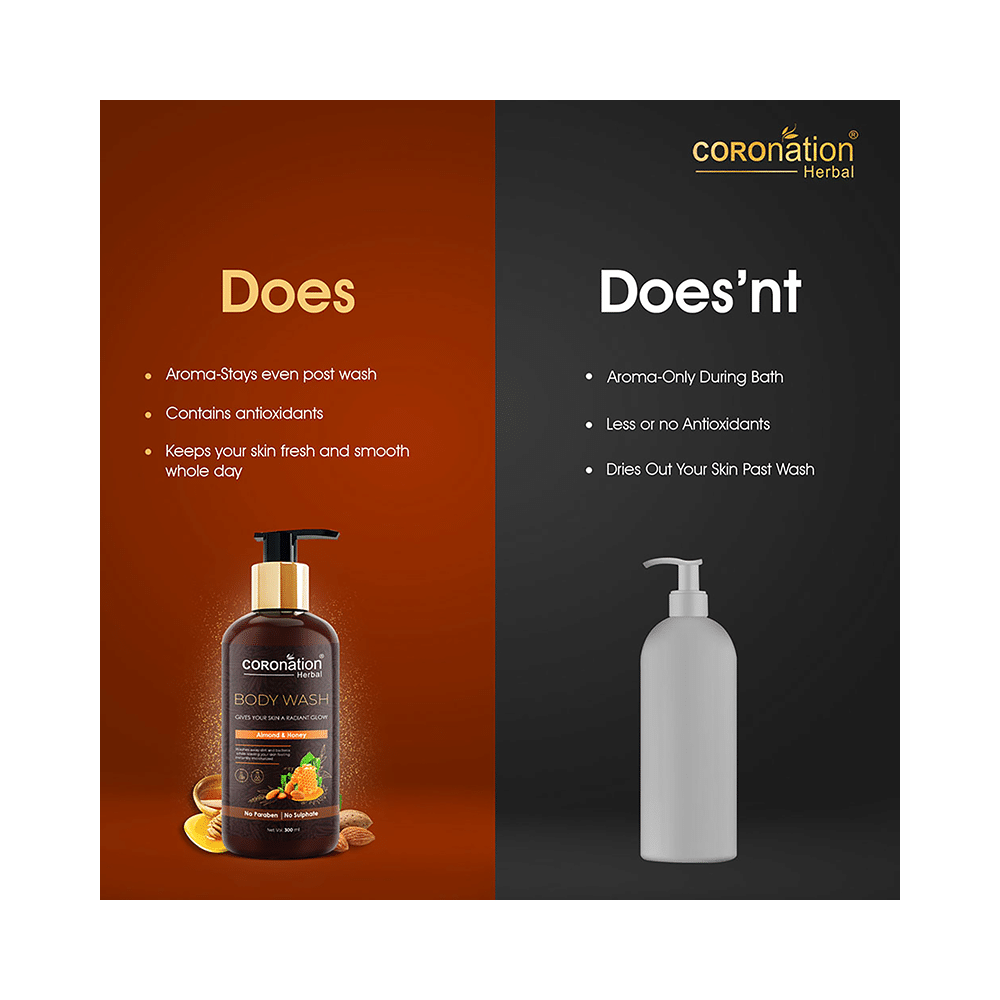 Coronation Herbal Almond & Honey Body Wash (300ml Each) - Image 4
