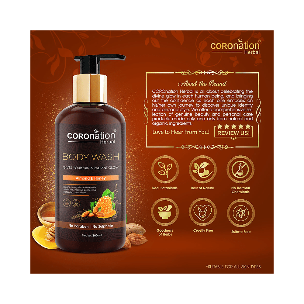 Coronation Herbal Almond & Honey Body Wash (300ml Each) - Image 5