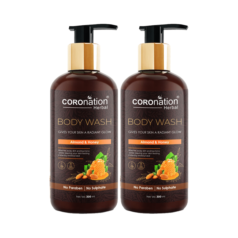 Coronation Herbal Almond & Honey Body Wash (300ml Each) - Image 1