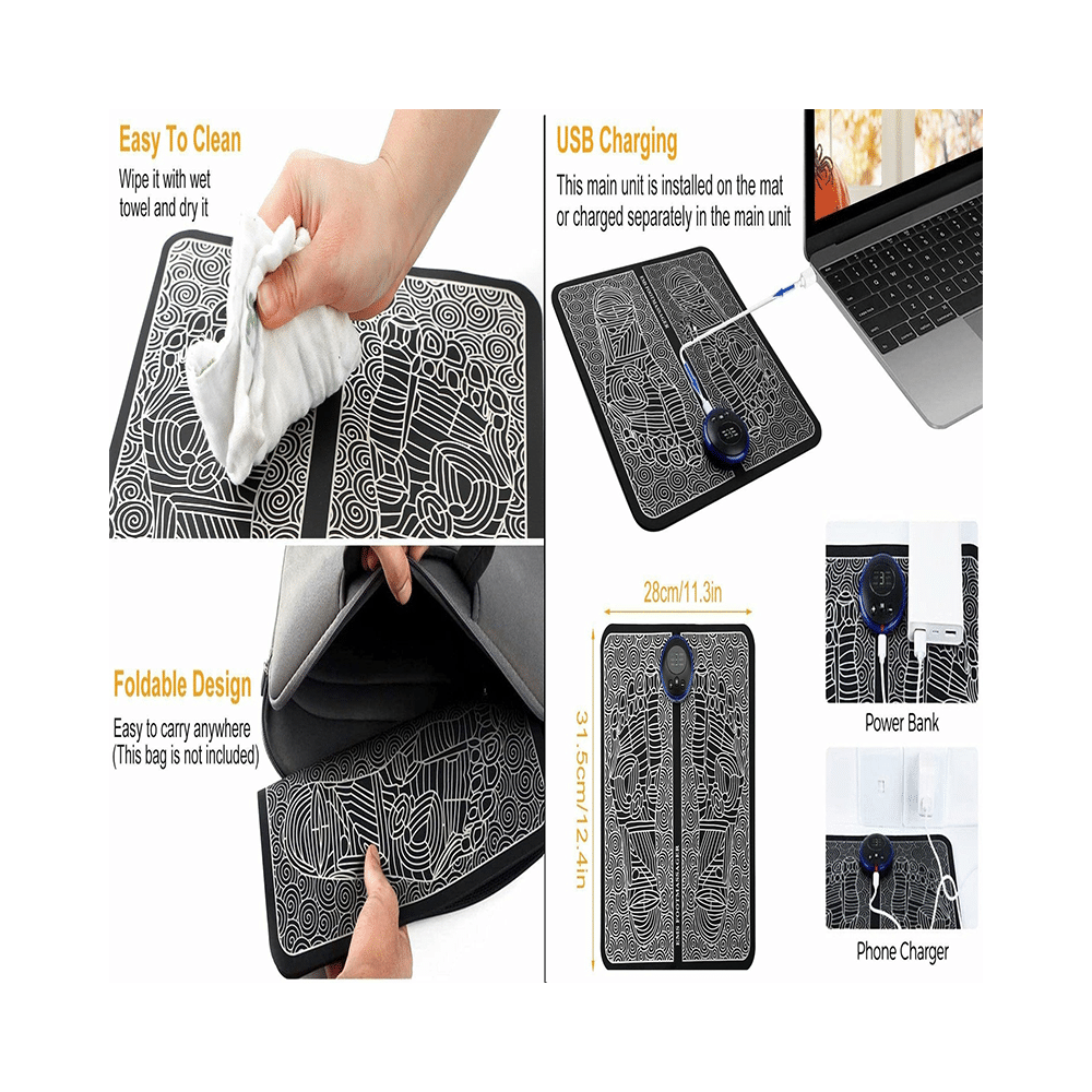 Agarwals EMS Electric Portable Folding Foot Massager Mat with Stimulator - Image 5