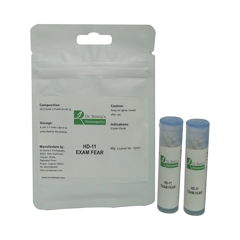 Dr. Romas Homeopathy HD-11 Exam Fear, 2 Bottles of 2 Dram - Image 1