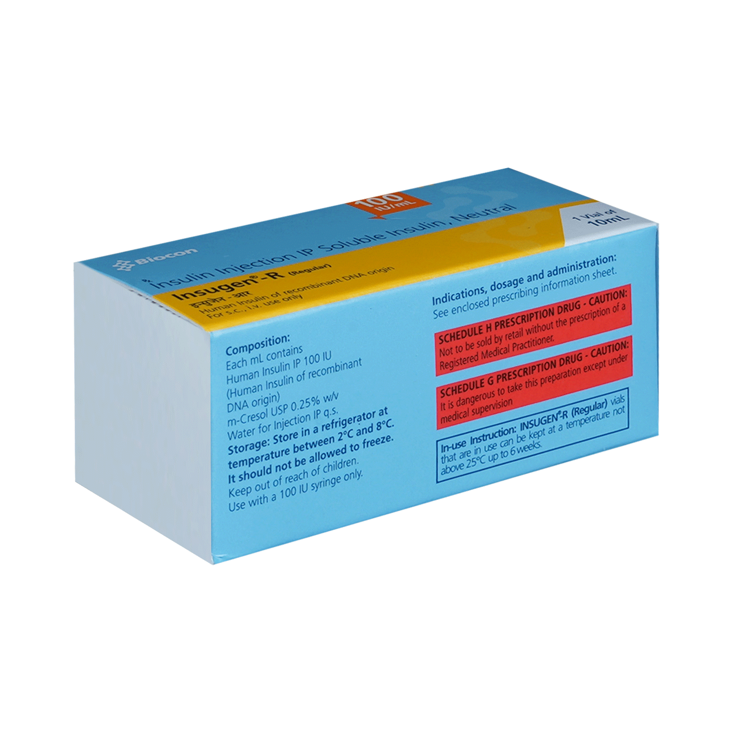 Insugen-R 100IU/ml Solution for Injection - Image 4