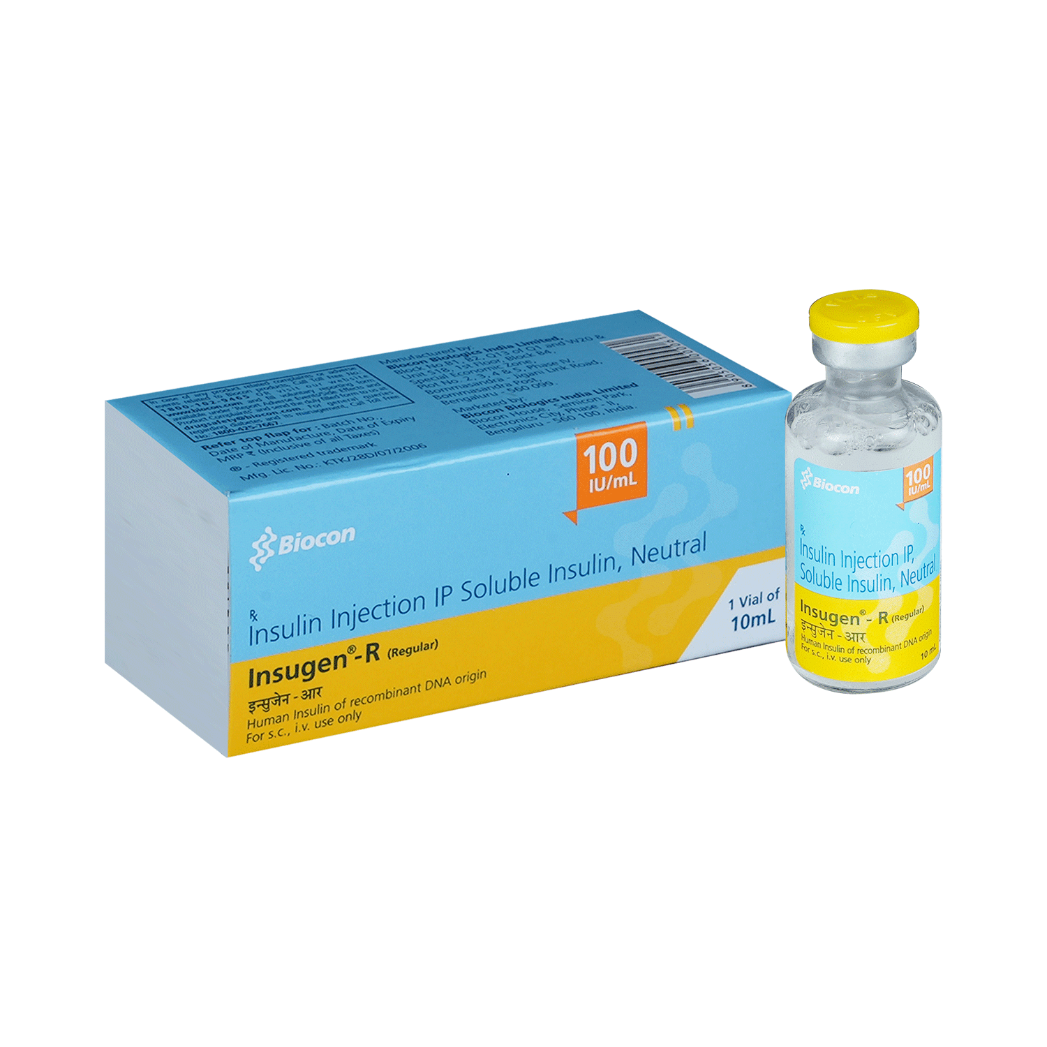 Insugen-R 100IU/ml Solution for Injection - Image 1