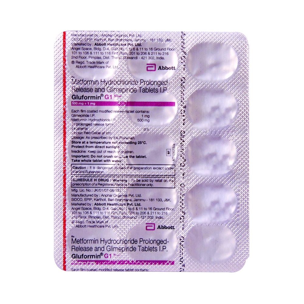 Gluformin G 1 New Tablet PR - Image 3