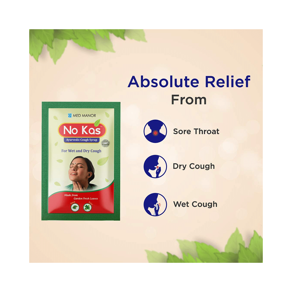 Med Manor No Kas Ayurvedic Cough Syrup (10ml Each) - Image 4