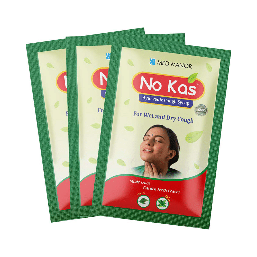 Med Manor No Kas Ayurvedic Cough Syrup (10ml Each) - Image 1