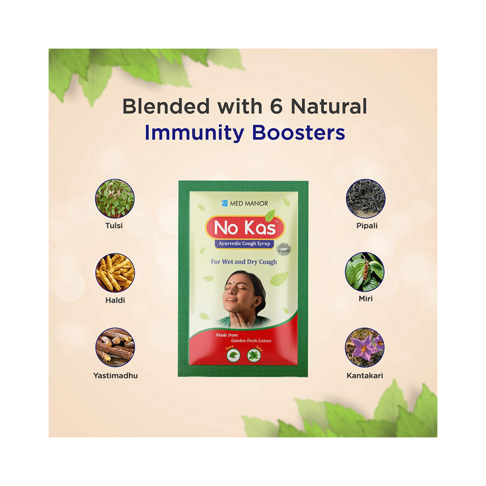 Med Manor No Kas Ayurvedic Cough Syrup (10ml Each) - Image 3