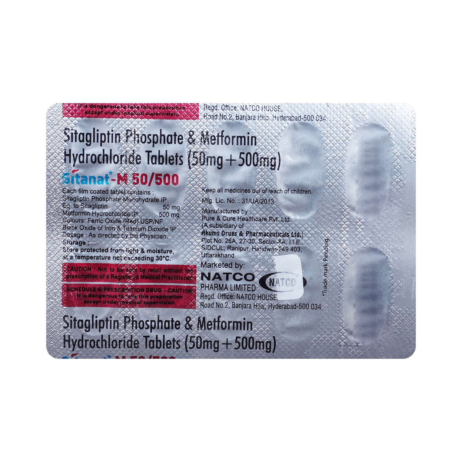 Sitanat M 50mg/500mg Tablet - Image 3