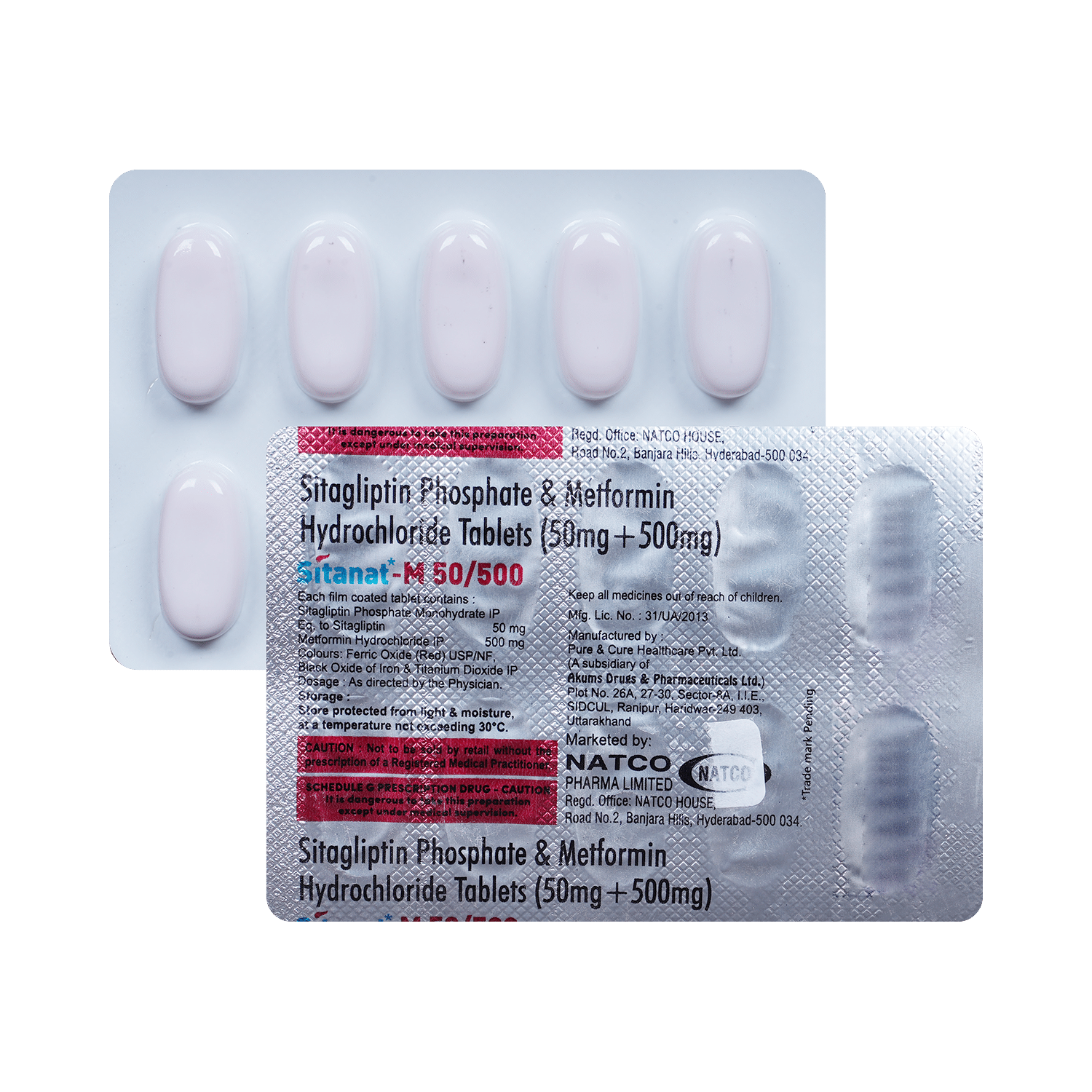 Sitanat M 50mg/500mg Tablet