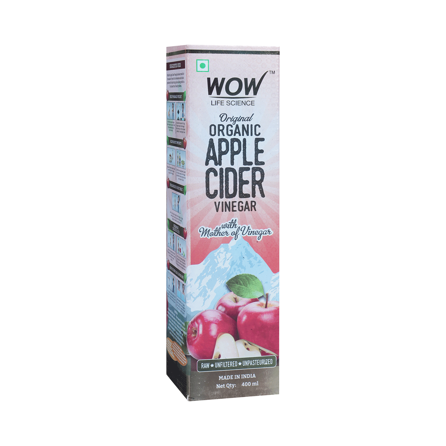 WOW Life Science Organic Apple Cider Vinegar ACV with Mother | For Metabolism & Weight Loss - Image 2