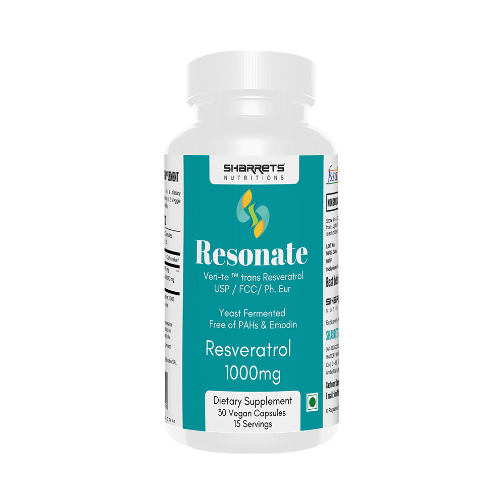 Sharrets Nutritions Resonate Resveratrol 1000mg Vegan Capsule