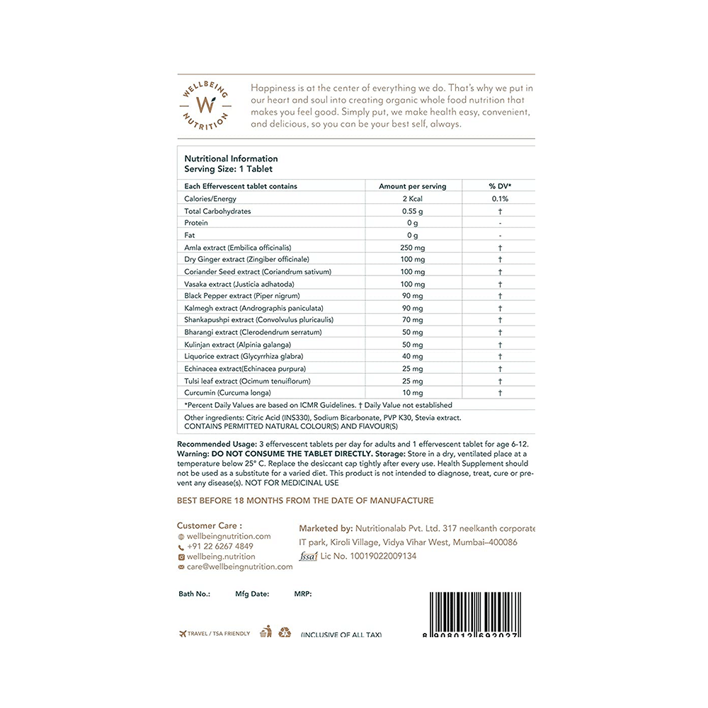 Wellbeing Nutrition Grandma's Kadha | Herbal Healing Water Soluble Tablet (15 Each) - Image 3