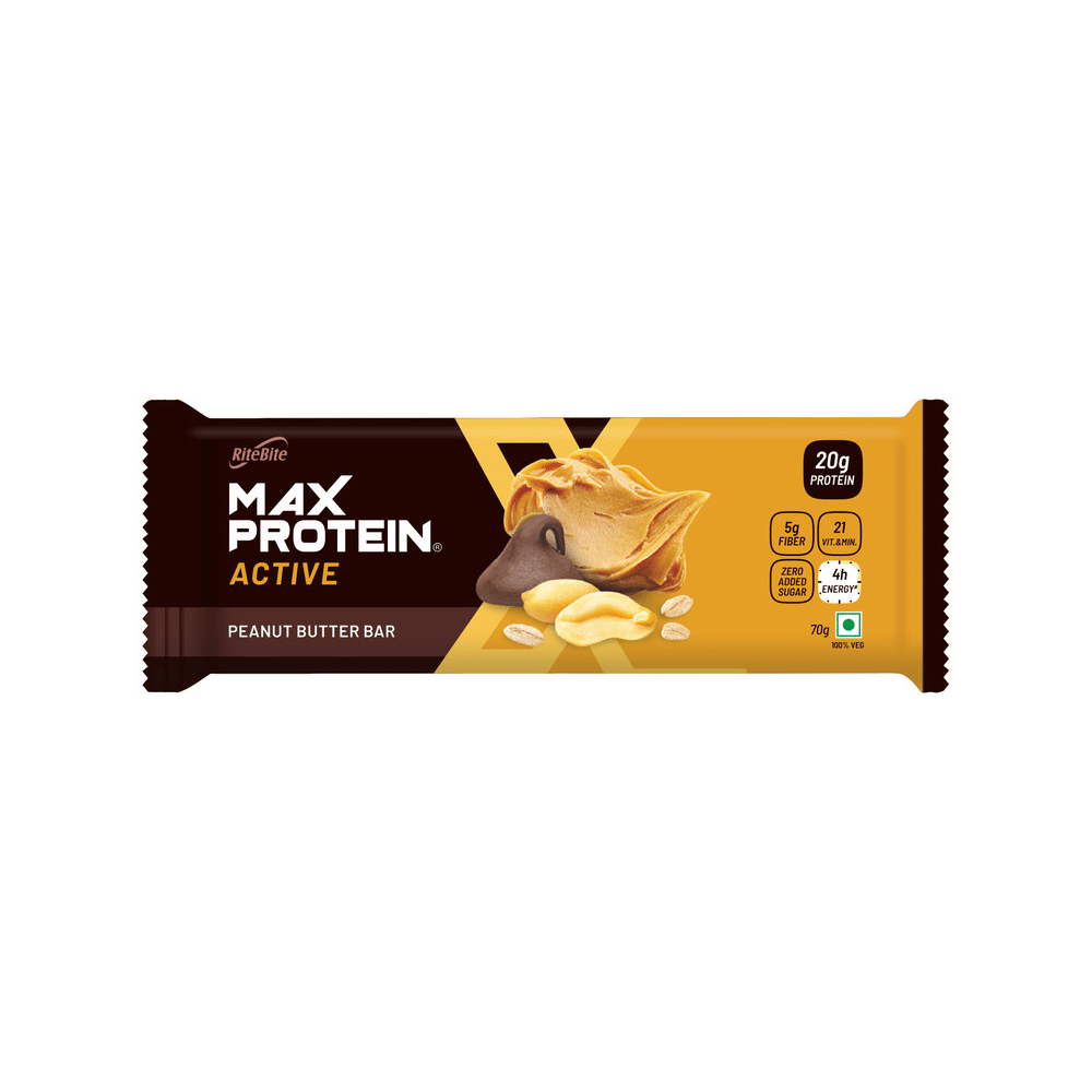 RiteBite Max Protein Active 20 gm Protein  Bar (70gm Each) Peanut Butter - Image 2
