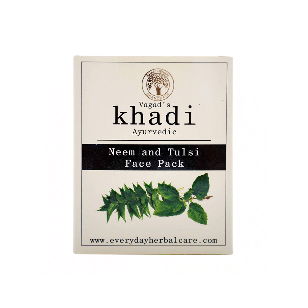 Vagad's Khadi Neem and Tulsi Face Pack Powder - Image 1