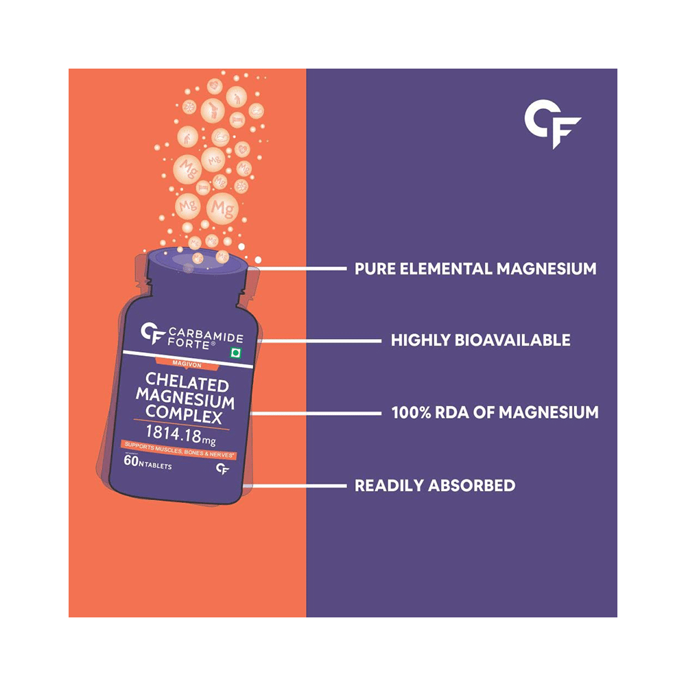 Carbamide Forte Chelated Magnesium Complex for Muscles, Bones & Nerves | Tablet - Image 6