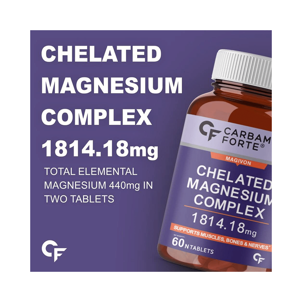 Carbamide Forte Chelated Magnesium Complex for Muscles, Bones & Nerves | Tablet - Image 4