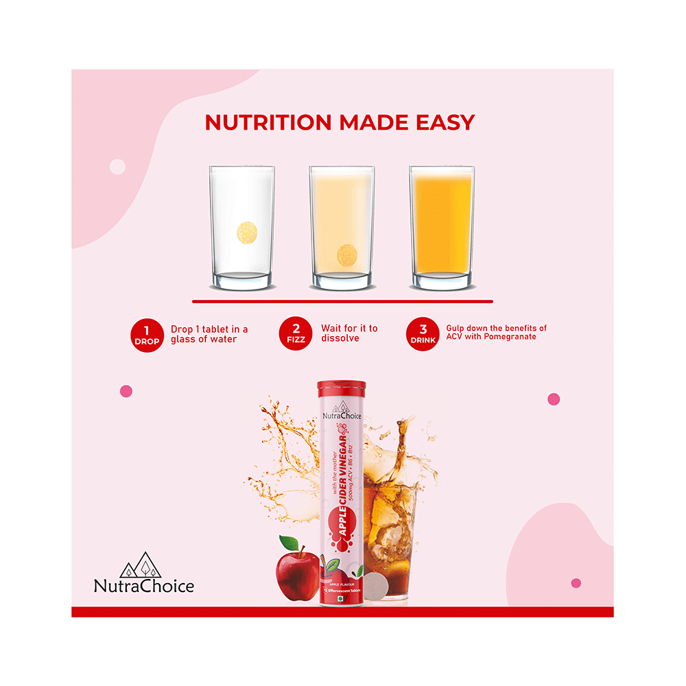 NutraChoice Apple Cider Vinegar Effervescent Tablet with the Mother (15 Each) - Image 7
