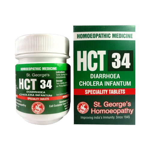 St. George’s HCT 34 Diarrhoea Cholera Infantum Tablet - Image 1