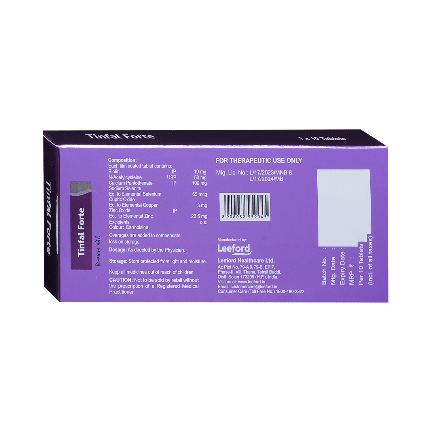 Tinfal Forte Tablet for Hair Care - Image 3