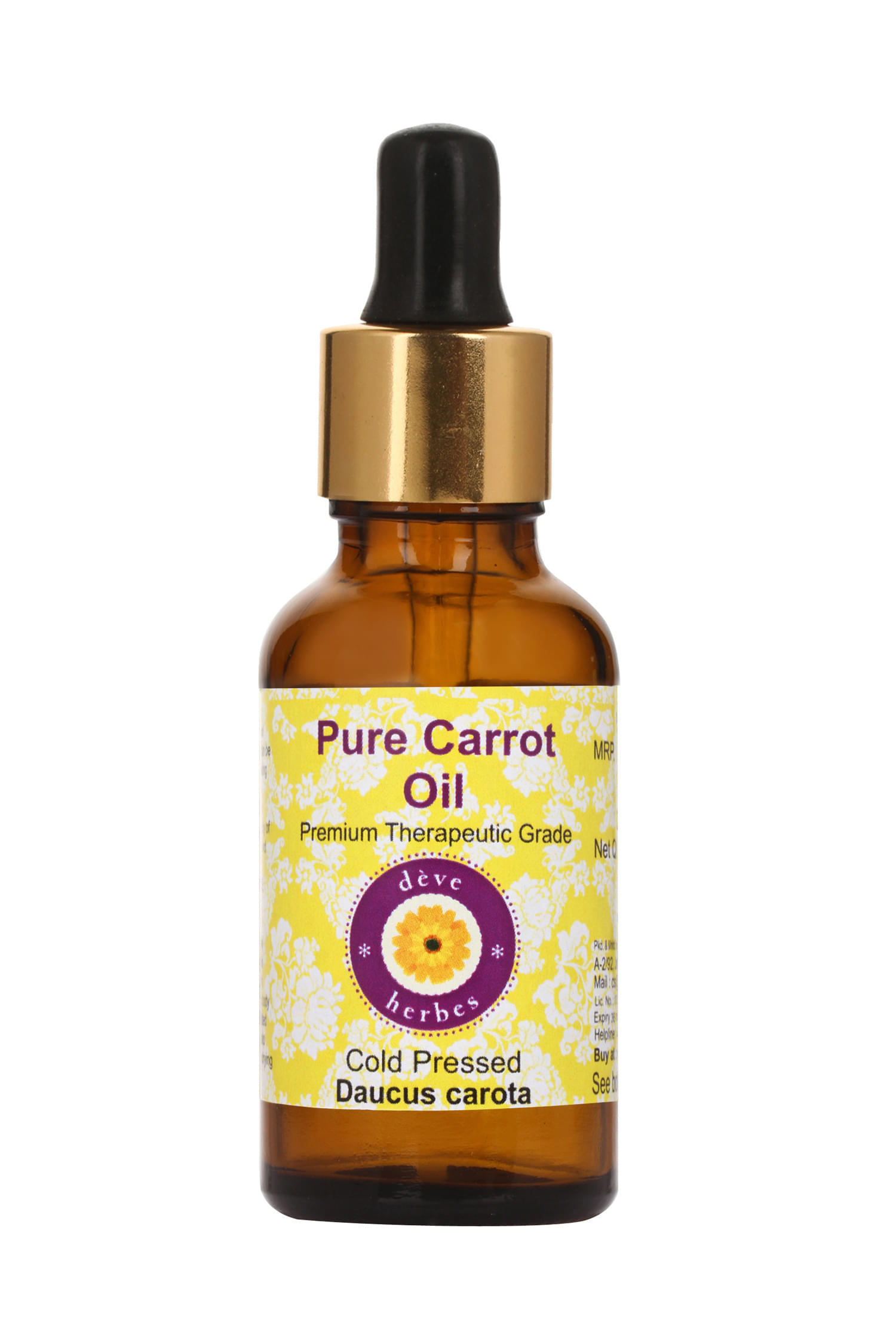 Deve Herbes Pure Carrot/Daucus Carota Cold Pressed Oil - Image 3