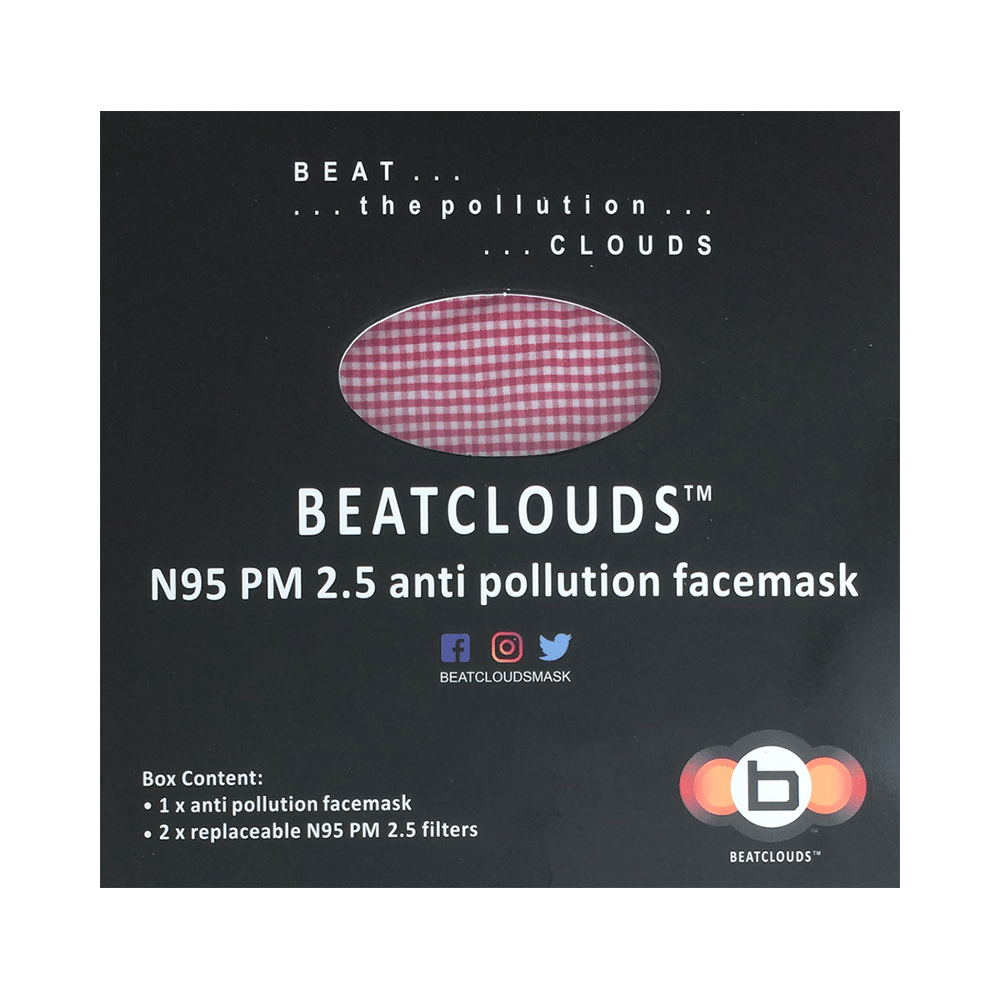 Beatclouds Adult N95 PM 2.5 Anti Pollution Facemask Red - Image 3