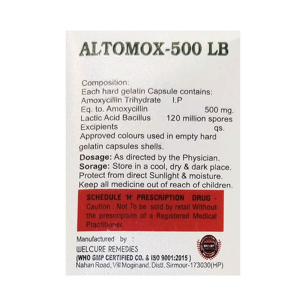 Altomox LB 500mg Capsule - Image 2
