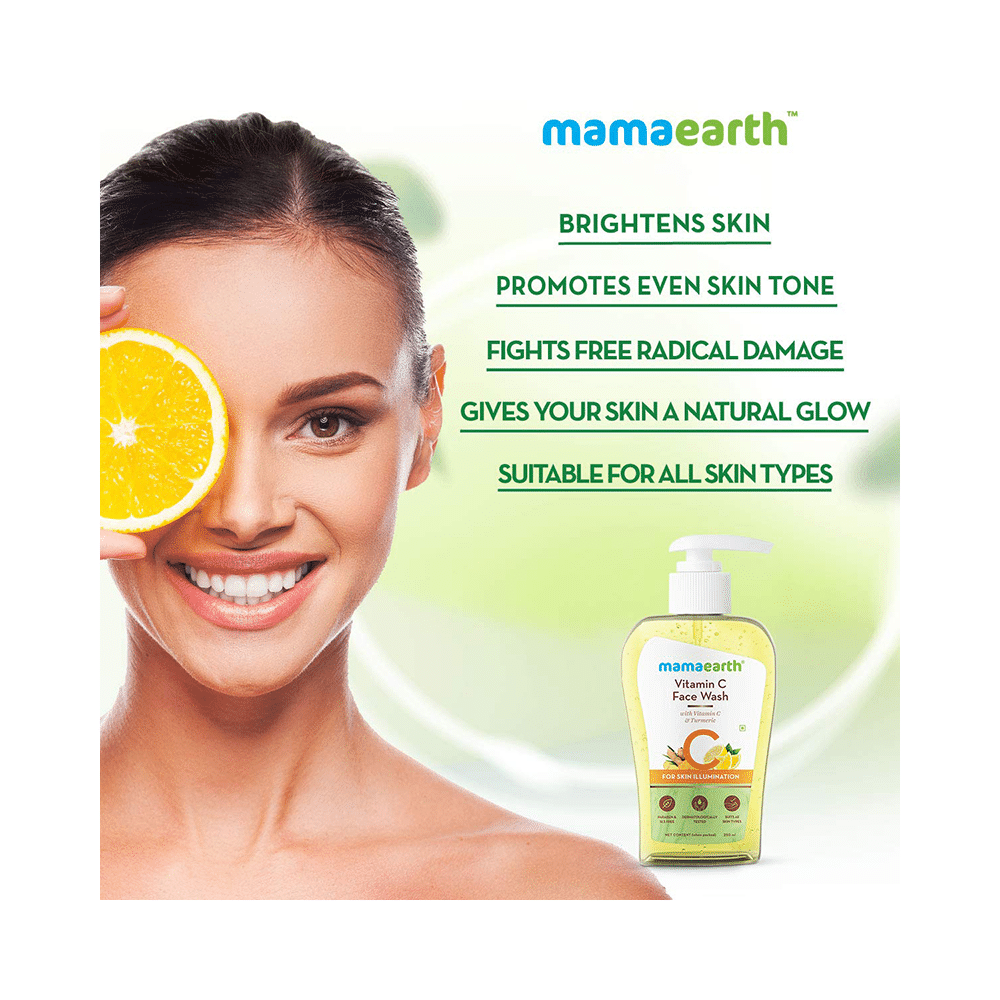 Mamaearth Vitamin C Face Wash for Healthy Skin | Paraben & SLS-Free | Face Care Product for All Skin Types - Image 2