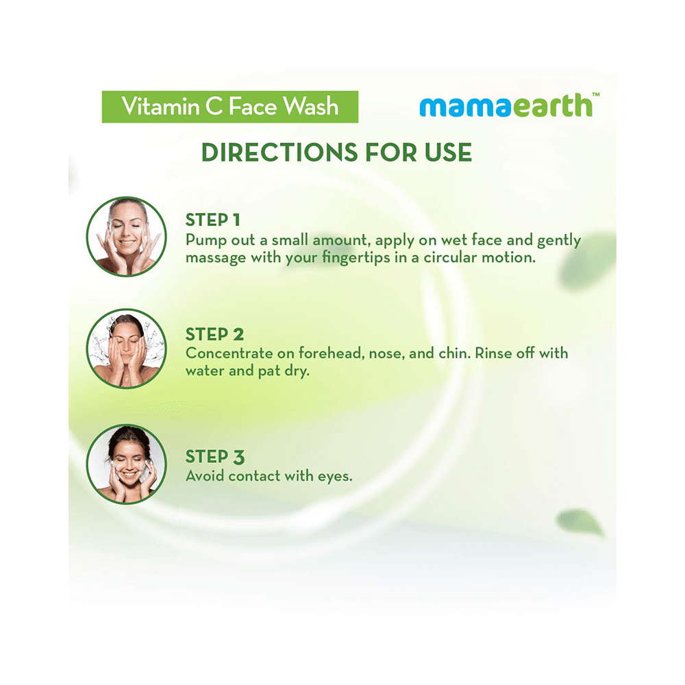 Mamaearth Vitamin C Face Wash for Healthy Skin | Paraben & SLS-Free | Face Care Product for All Skin Types - Image 3