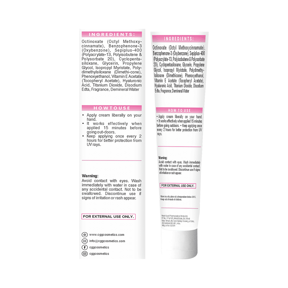CGG Cosmetics Ultra Protect Hand Cream SPF45 (30gm Each) - Image 2