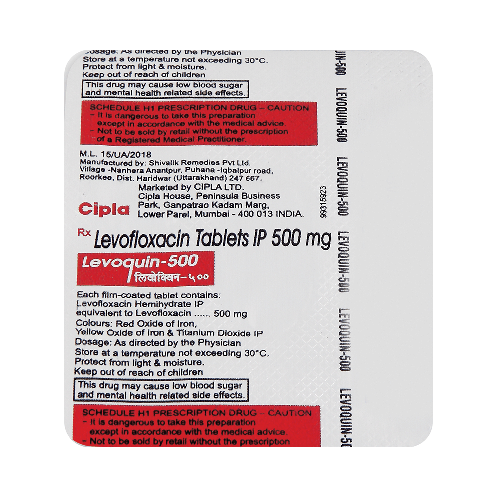 Levoquin 500mg Tablet - Image 4
