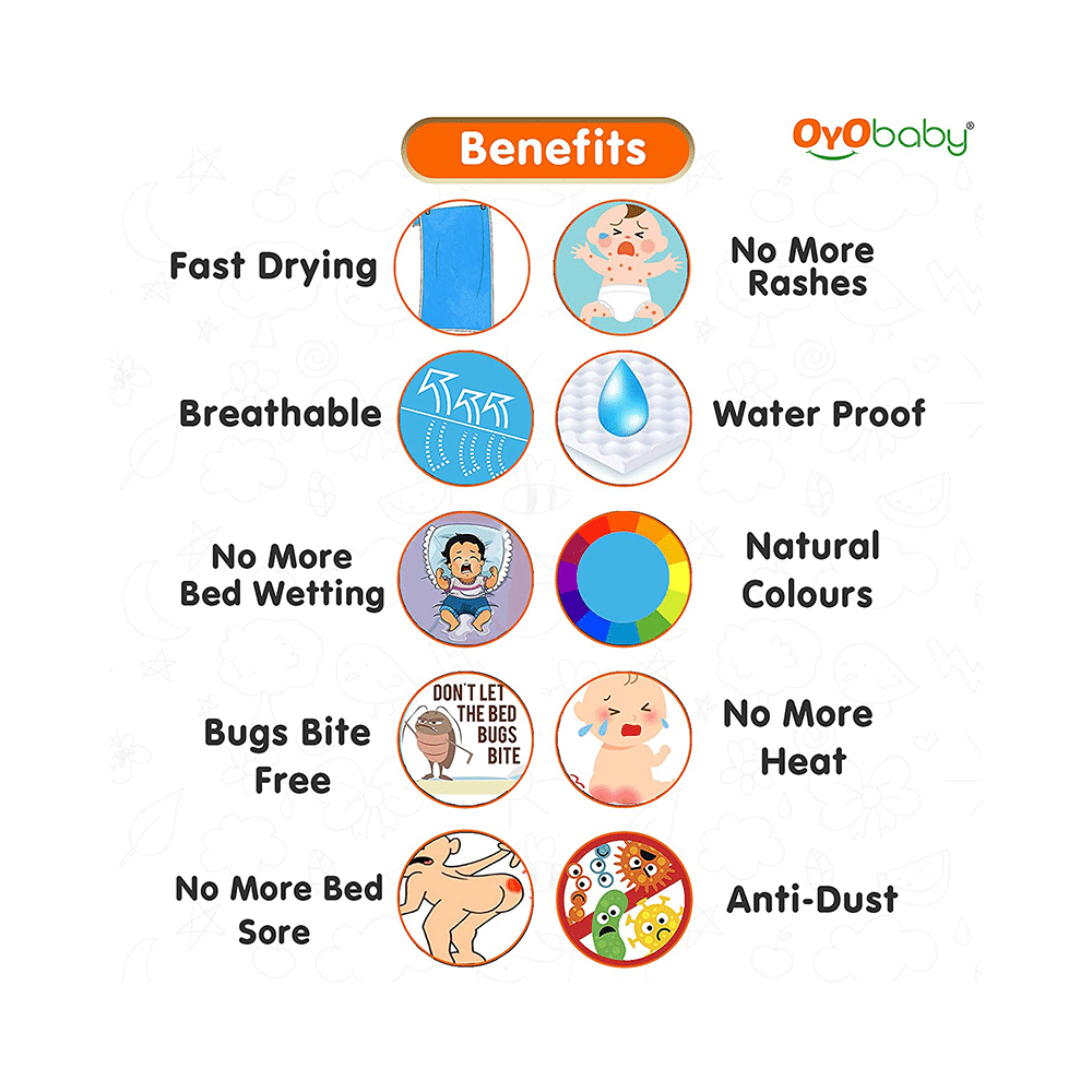 Oyo Baby Waterproof Bed Protector Baby Dry Sheet XL Sea Green - Image 4