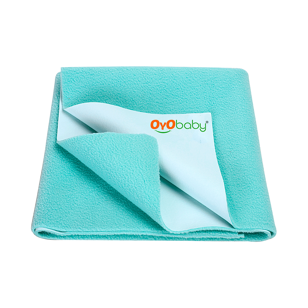 Oyo Baby Waterproof Bed Protector Baby Dry Sheet XL Sea Green - Image 1
