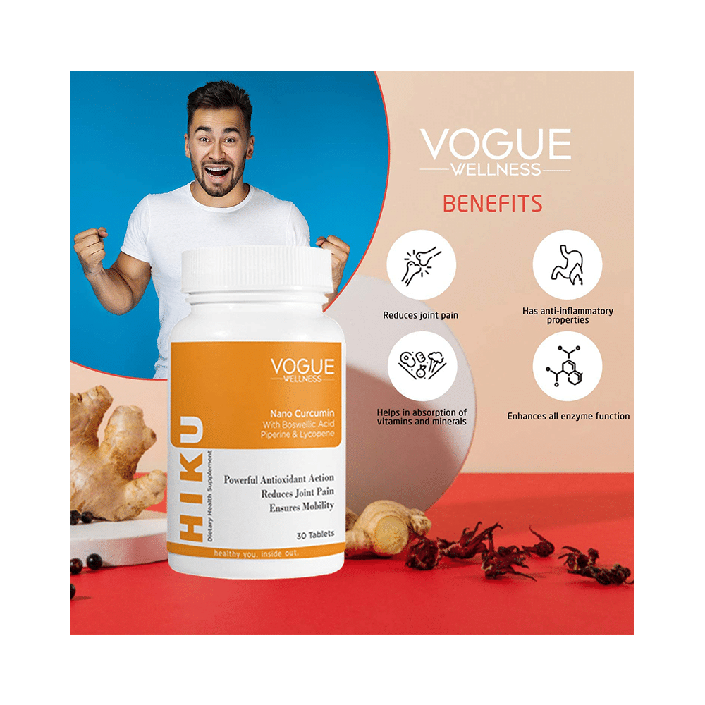 Vogue Wellness Hiku Curcumin 500mg Tablet - Image 6