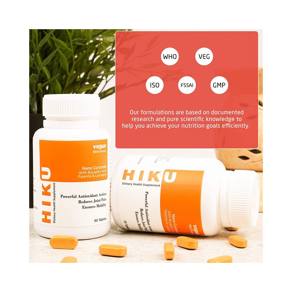 Vogue Wellness Hiku Curcumin 500mg Tablet - Image 8