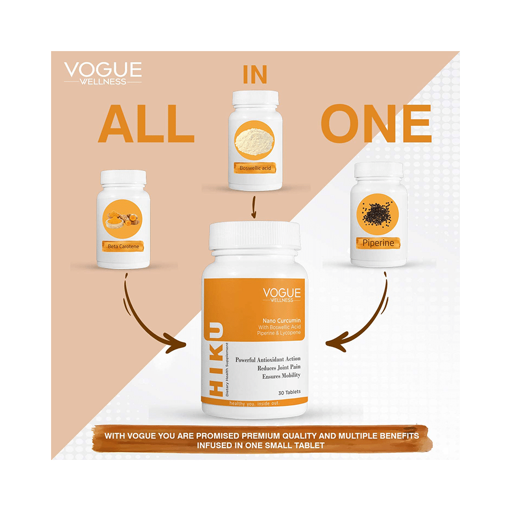 Vogue Wellness Hiku Curcumin 500mg Tablet - Image 3