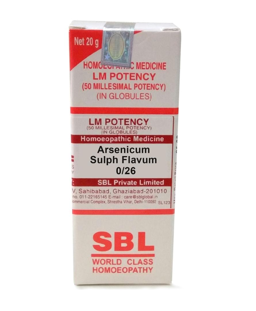 SBL Arsenicum Sulph Flavum 0/26 LM - Image 1