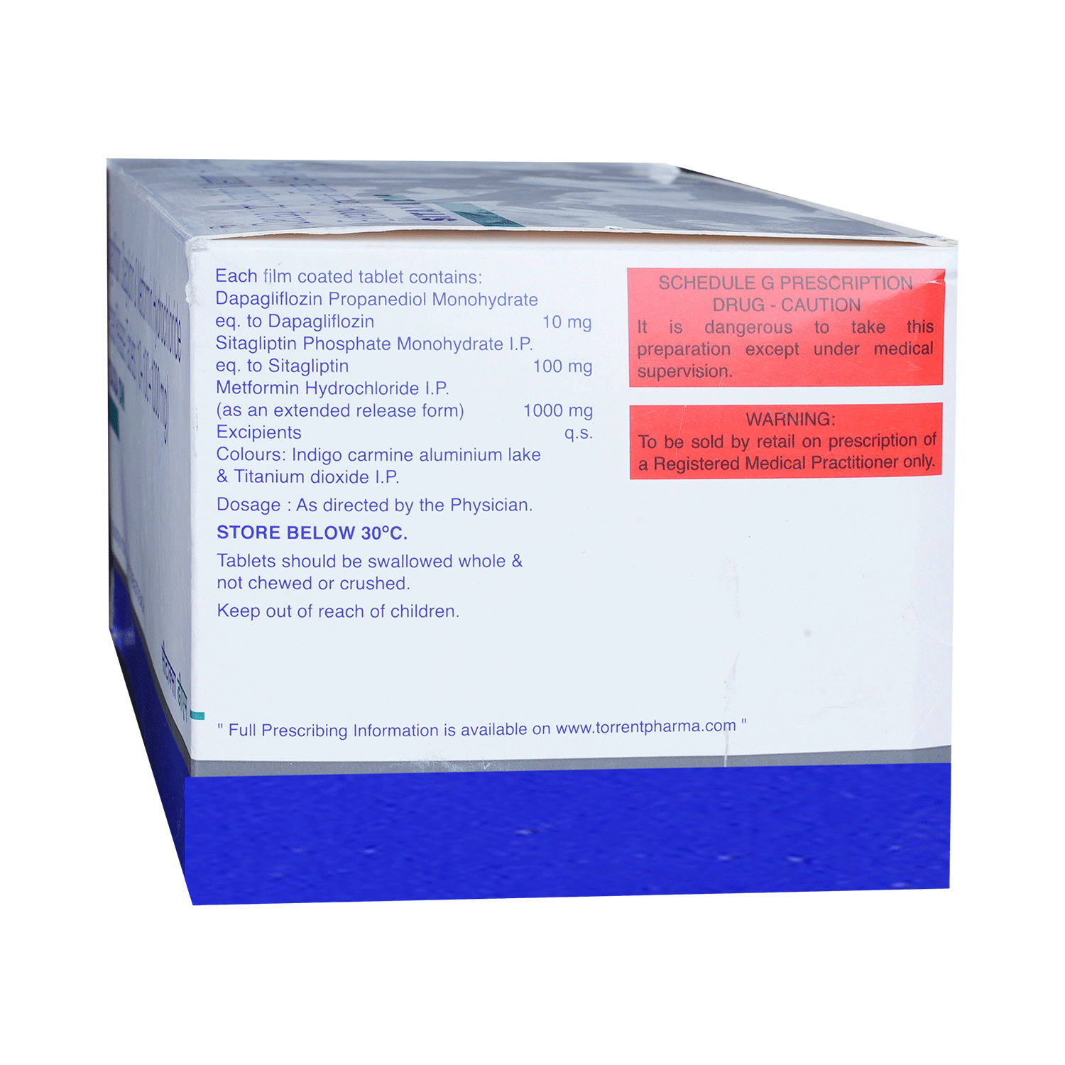 Sitaxa DM 10mg/1000mg/100mg Tablet ER - Image 3